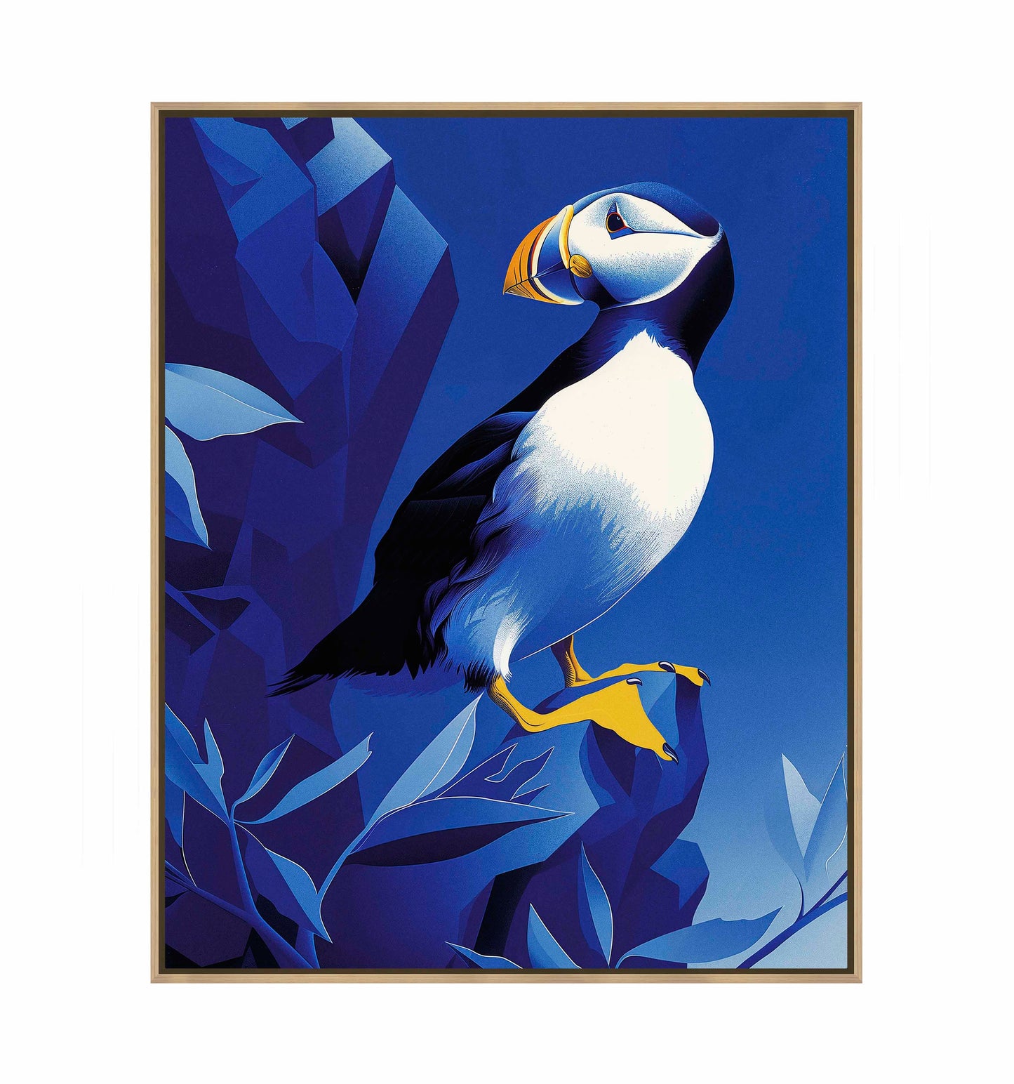 Arctic Sentinel - Puffin on Rocky Cliff - Gallery Wrapped Canvas