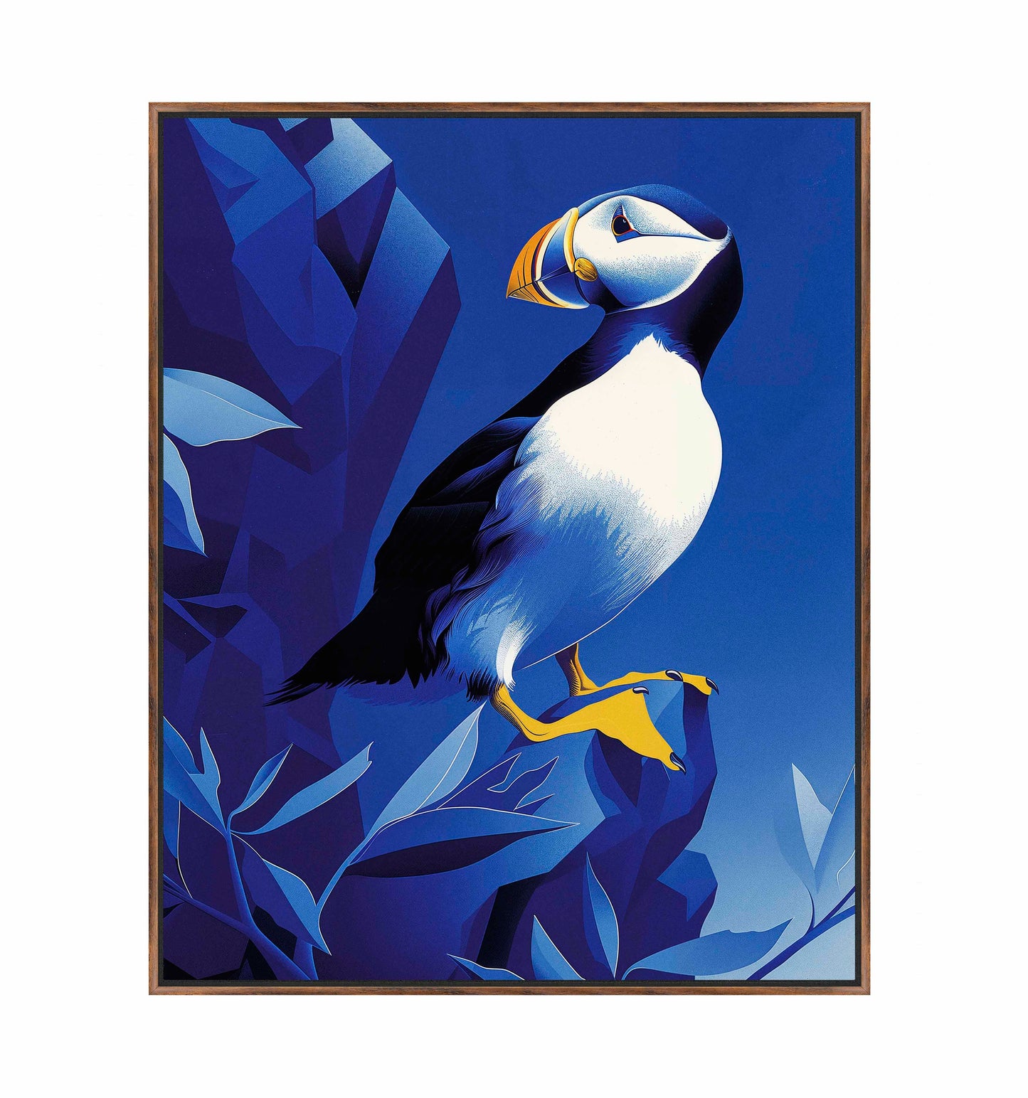 Arctic Sentinel - Puffin on Rocky Cliff - Gallery Wrapped Canvas