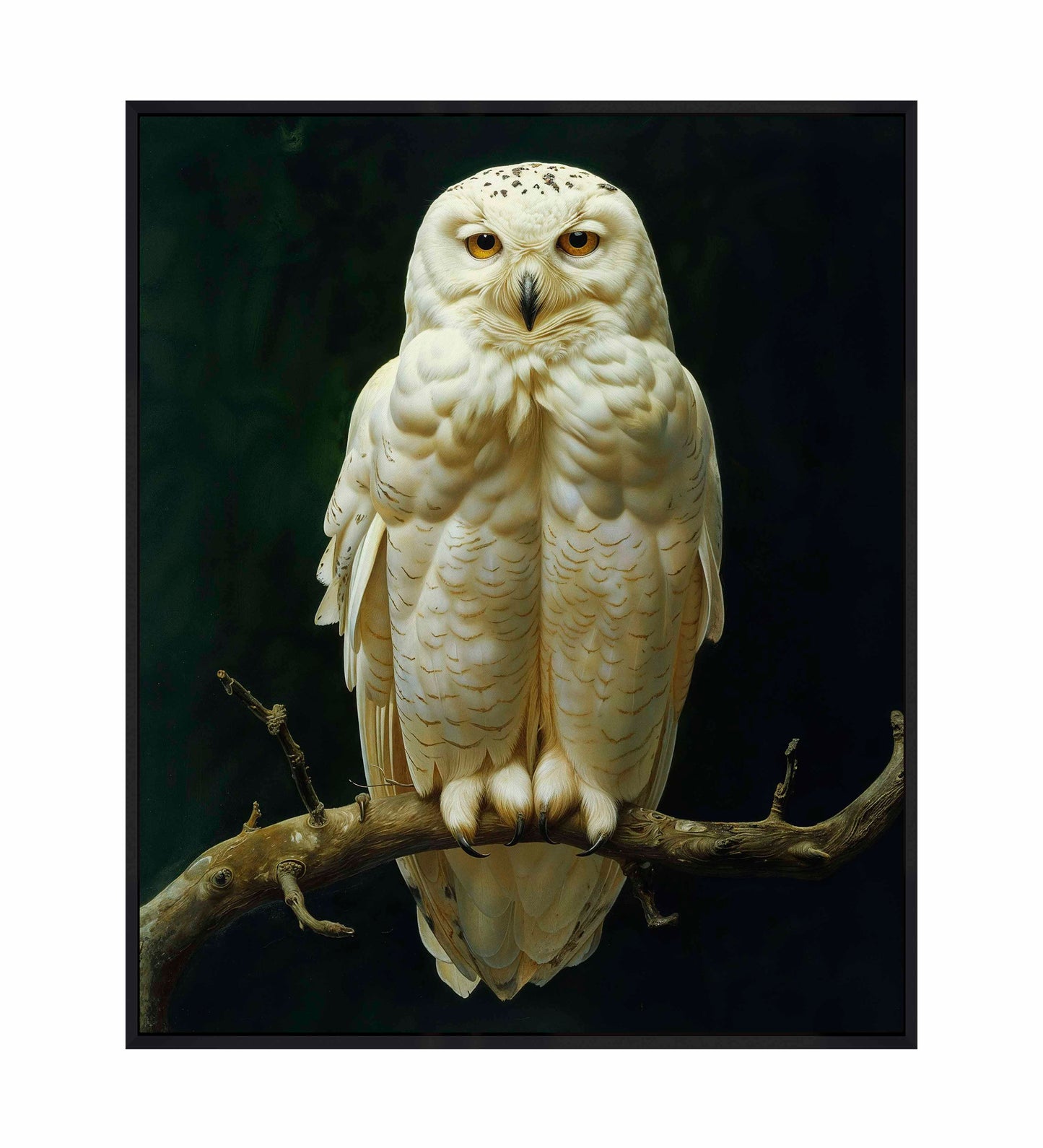 Noble Guardian - Snowy Owl - Gallery Wrapped Canvas