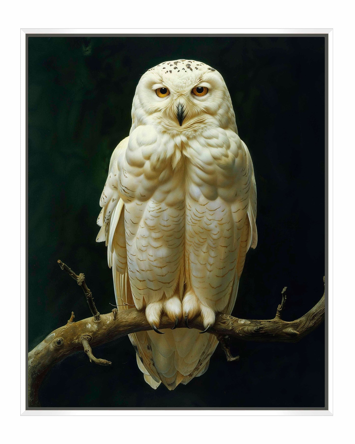 Noble Guardian - Snowy Owl - Gallery Wrapped Canvas