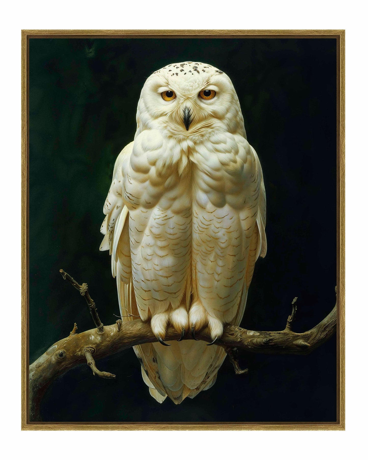 Noble Guardian - Snowy Owl - Gallery Wrapped Canvas