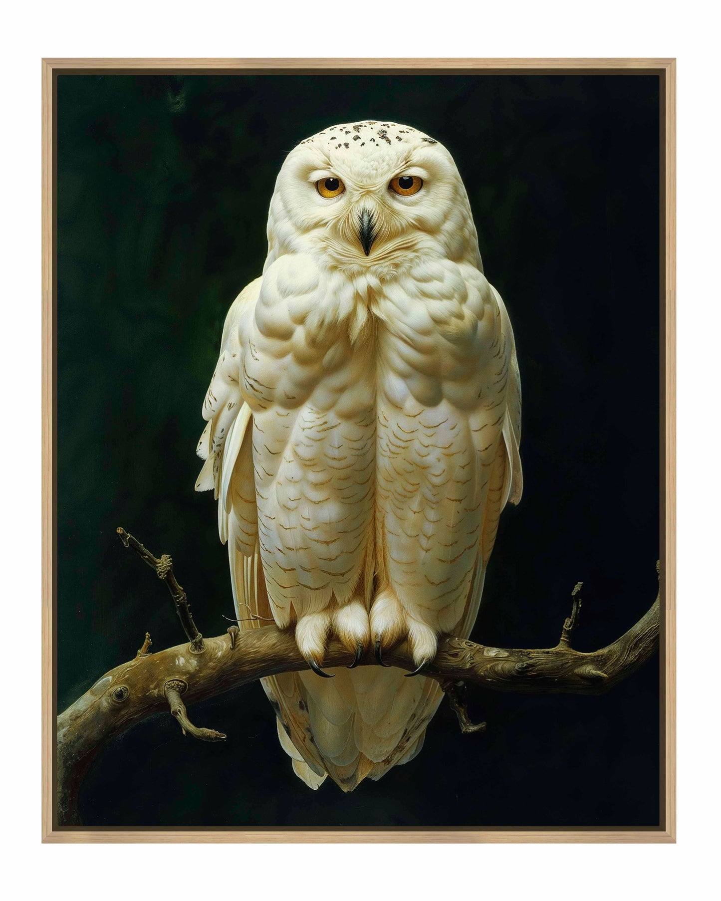 Noble Guardian - Snowy Owl - Gallery Wrapped Canvas