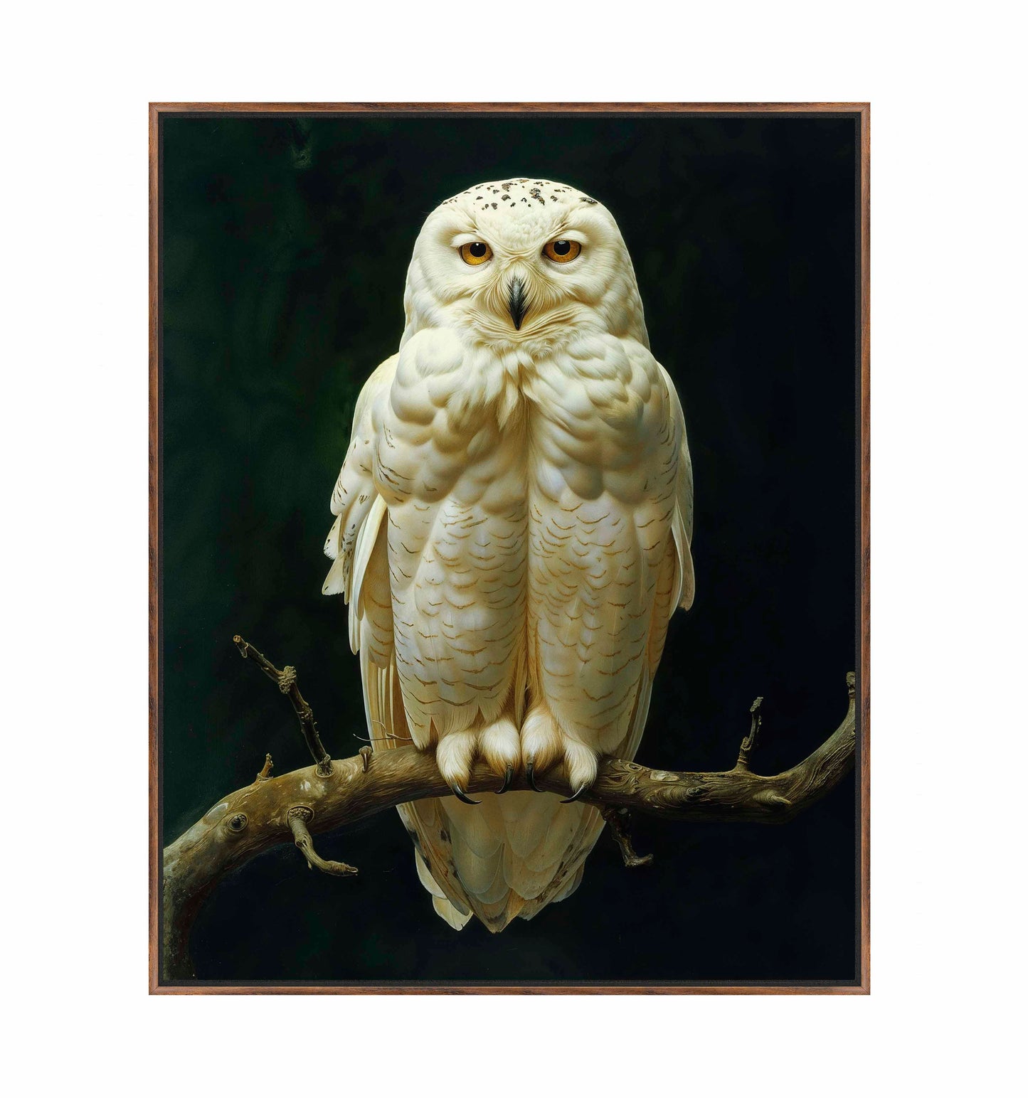 Noble Guardian - Snowy Owl - Gallery Wrapped Canvas
