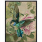 Emerald Flight - Hummingbird Among Hibiscus - Gallery Wrapped Canvas
