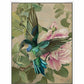 Emerald Flight - Hummingbird Among Hibiscus - Gallery Wrapped Canvas