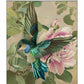 Emerald Flight - Hummingbird Among Hibiscus - Gallery Wrapped Canvas