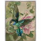 Emerald Flight - Hummingbird Among Hibiscus - Gallery Wrapped Canvas