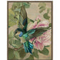 Emerald Flight - Hummingbird Among Hibiscus - Gallery Wrapped Canvas
