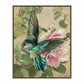 Emerald Flight - Hummingbird Among Hibiscus - Gallery Wrapped Canvas