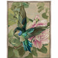 Emerald Flight - Hummingbird Among Hibiscus - Gallery Wrapped Canvas