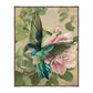 Emerald Flight - Hummingbird Among Hibiscus - Gallery Wrapped Canvas