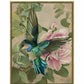 Emerald Flight - Hummingbird Among Hibiscus - Gallery Wrapped Canvas