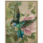 Emerald Flight - Hummingbird Among Hibiscus - Gallery Wrapped Canvas