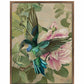 Emerald Flight - Hummingbird Among Hibiscus - Gallery Wrapped Canvas