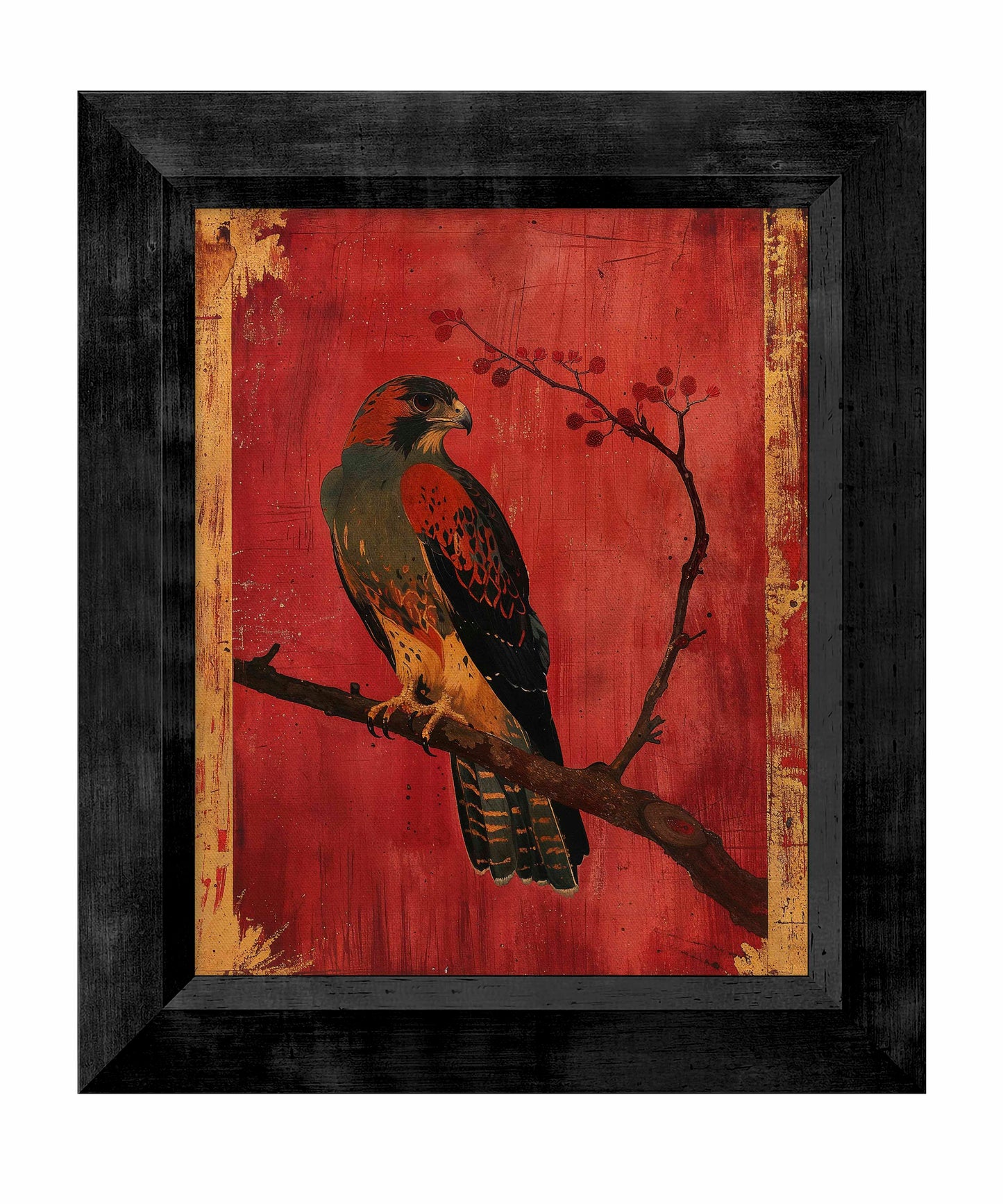 Crimson Majesty - Falcon of the Silk Road - Limited Edition Canvas