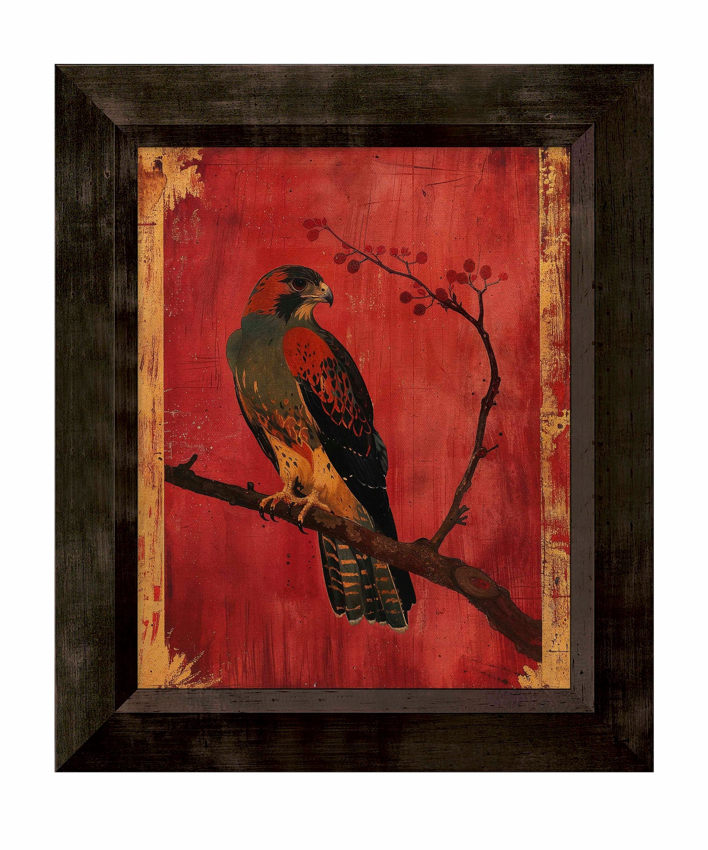 Crimson Majesty - Falcon of the Silk Road - Limited Edition Canvas