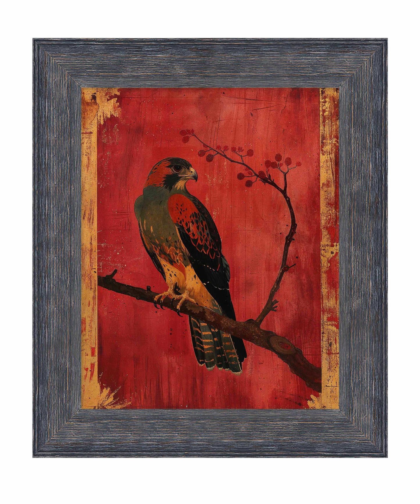 Crimson Majesty - Falcon of the Silk Road - Limited Edition Canvas