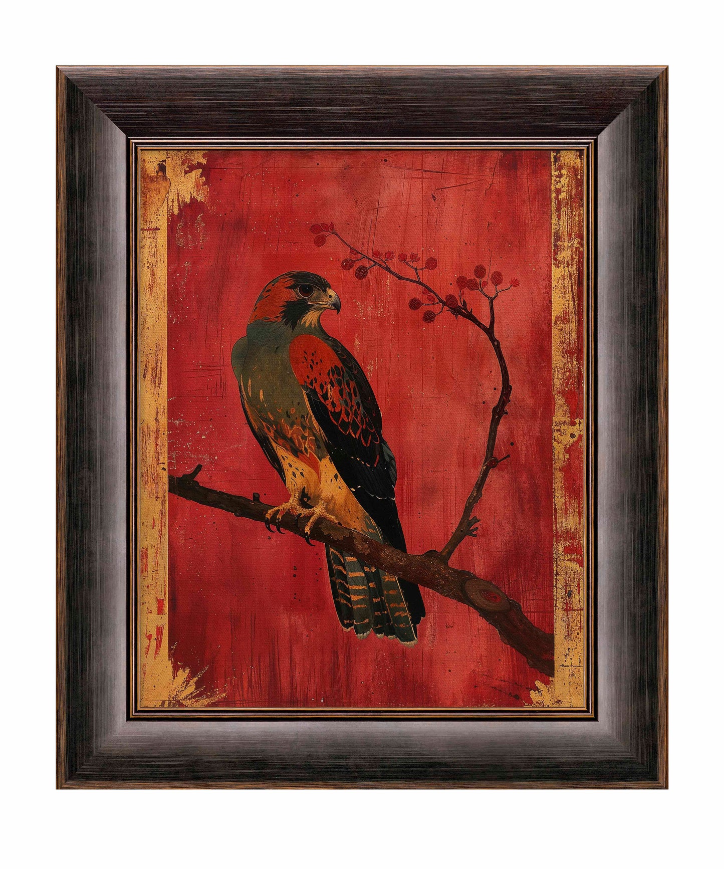 Crimson Majesty - Falcon of the Silk Road - Limited Edition Canvas