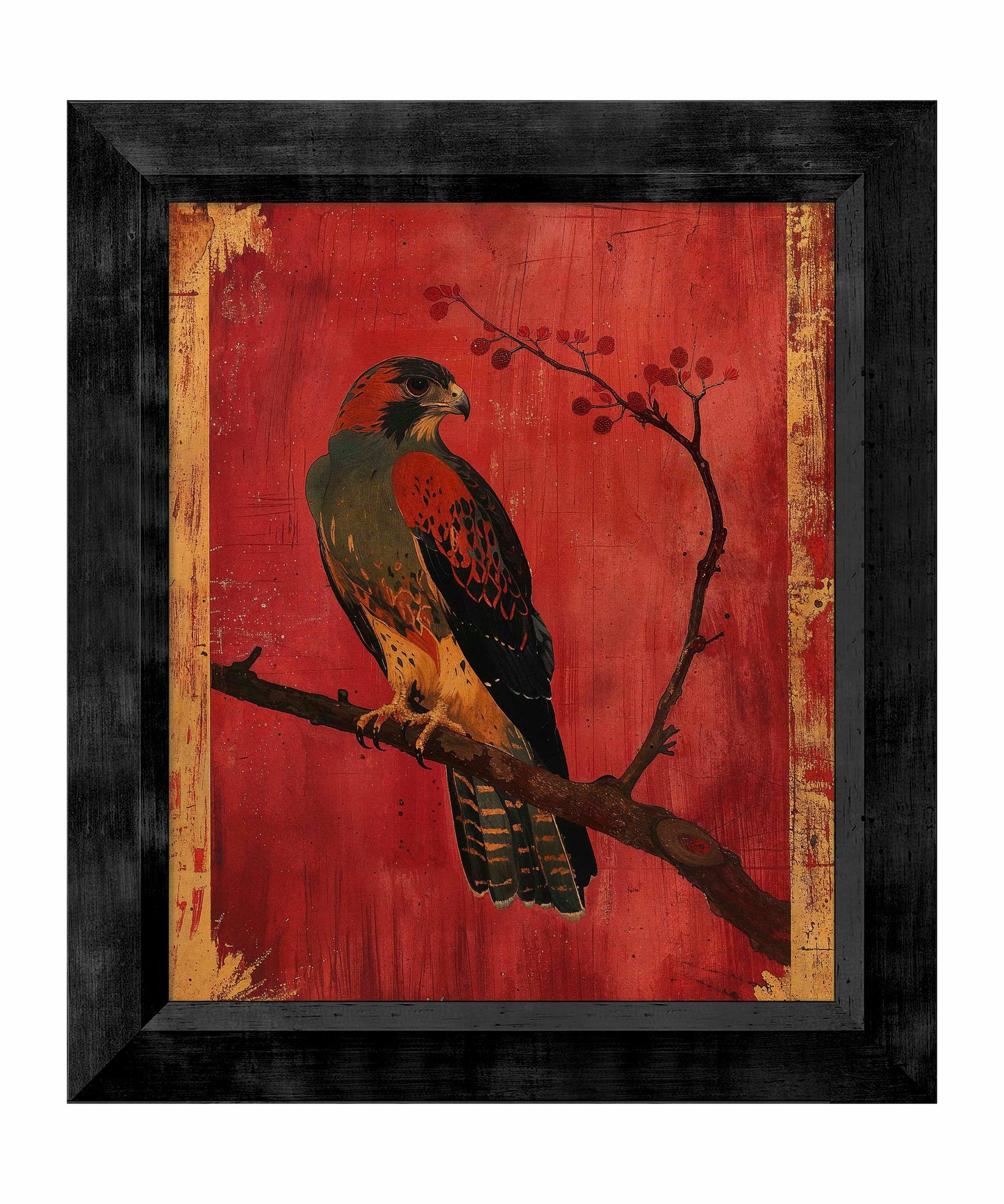 Crimson Majesty - Falcon of the Silk Road - Limited Edition Canvas