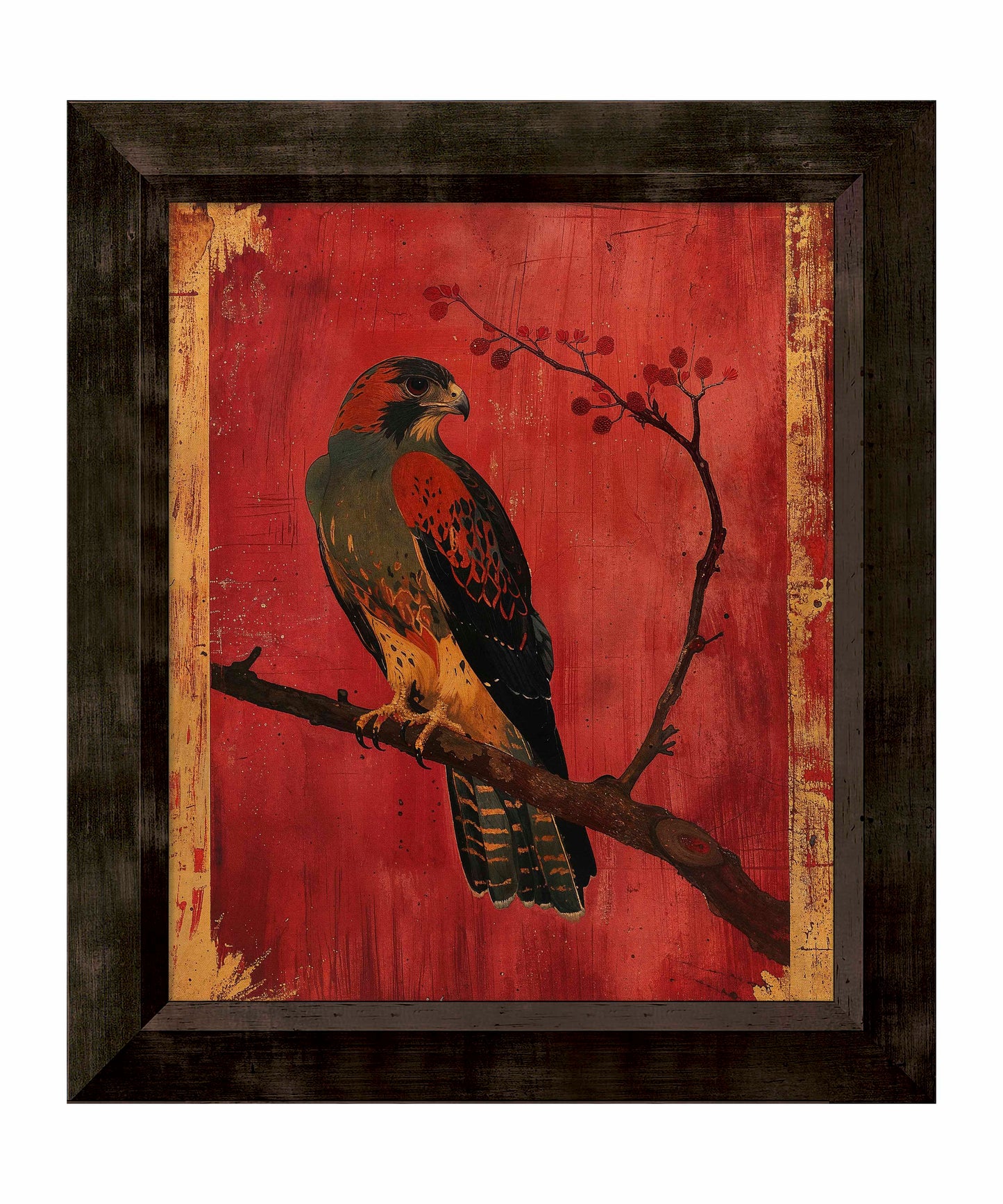 Crimson Majesty - Falcon of the Silk Road - Limited Edition Canvas