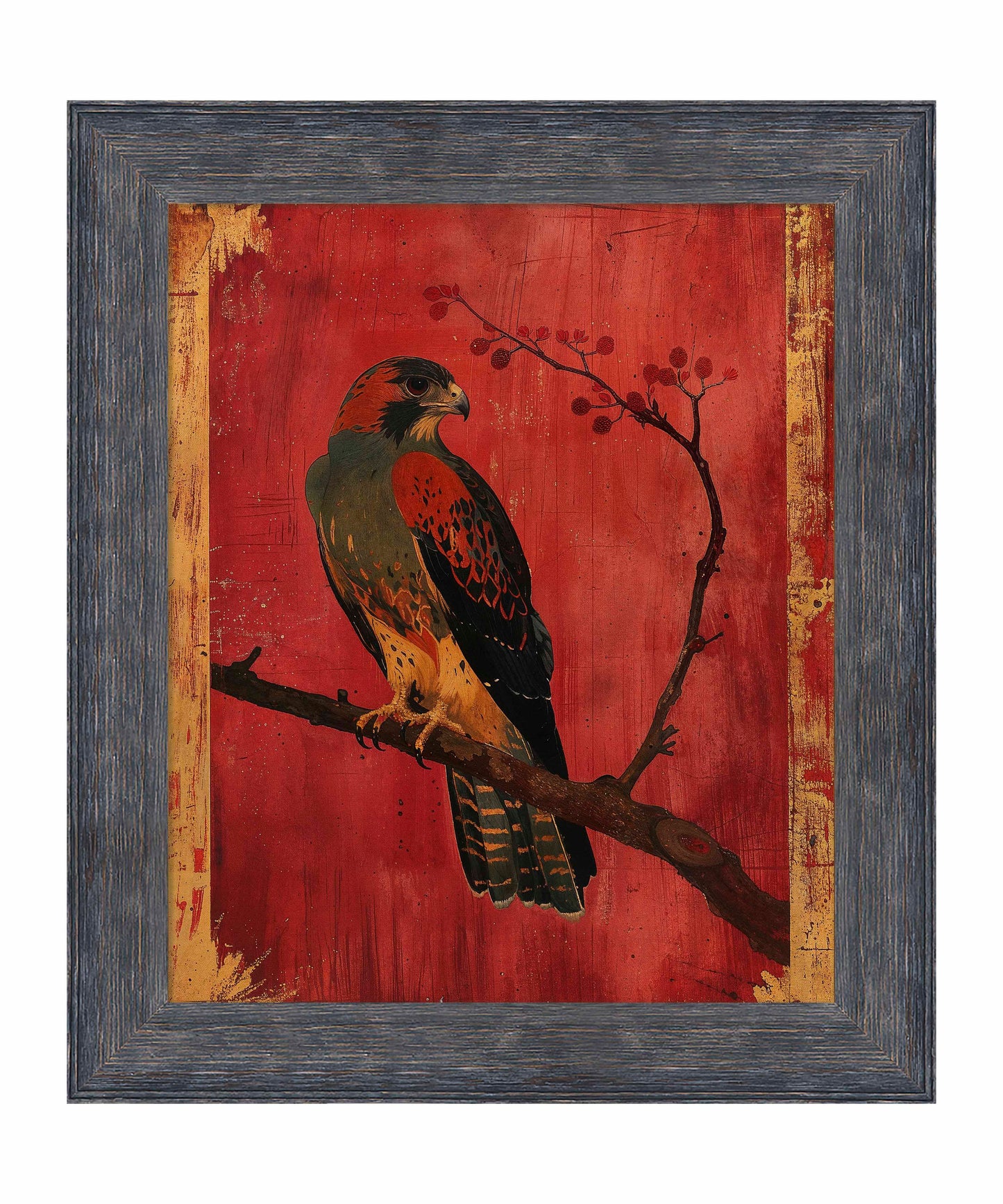 Crimson Majesty - Falcon of the Silk Road - Limited Edition Canvas