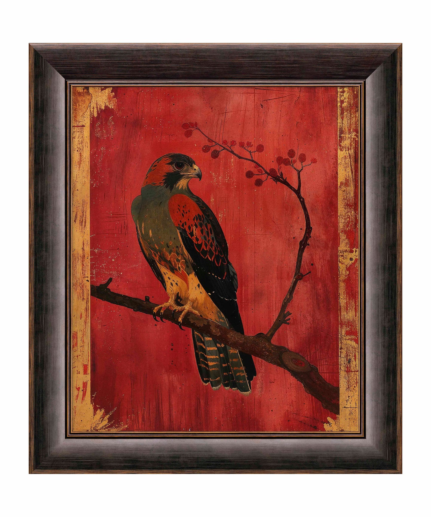 Crimson Majesty - Falcon of the Silk Road - Limited Edition Canvas