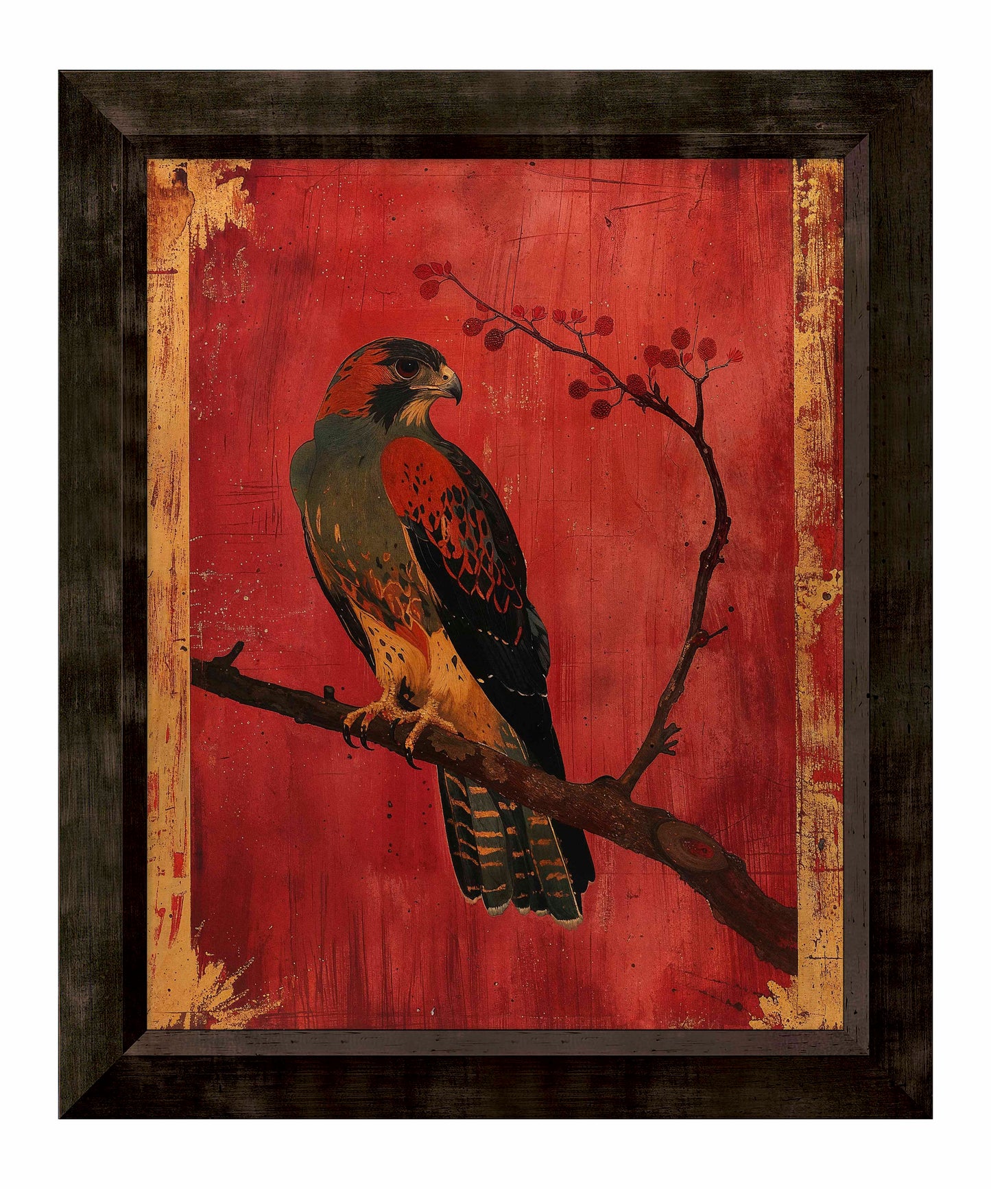 Crimson Majesty - Falcon of the Silk Road - Limited Edition Canvas