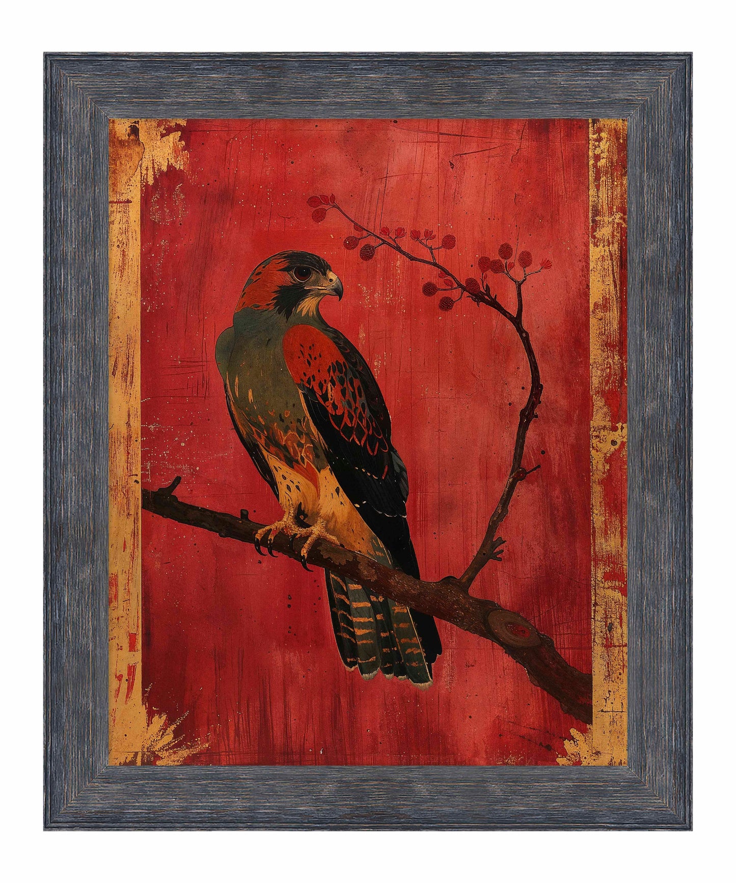 Crimson Majesty - Falcon of the Silk Road - Limited Edition Canvas