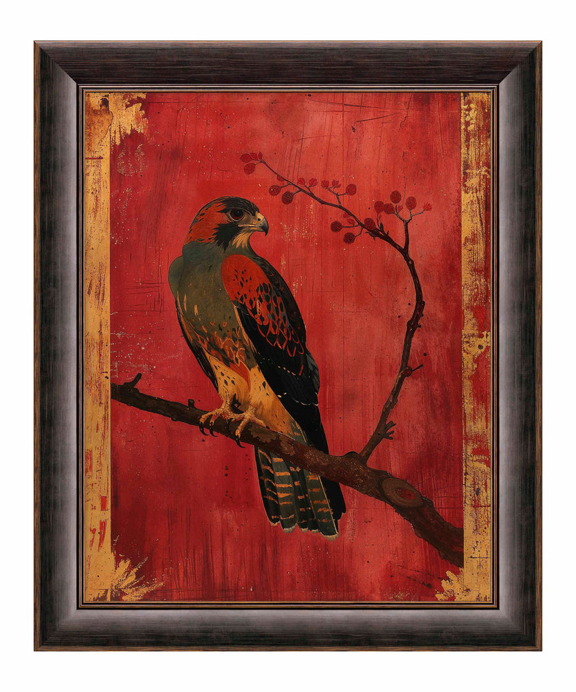 Crimson Majesty - Falcon of the Silk Road - Limited Edition Canvas