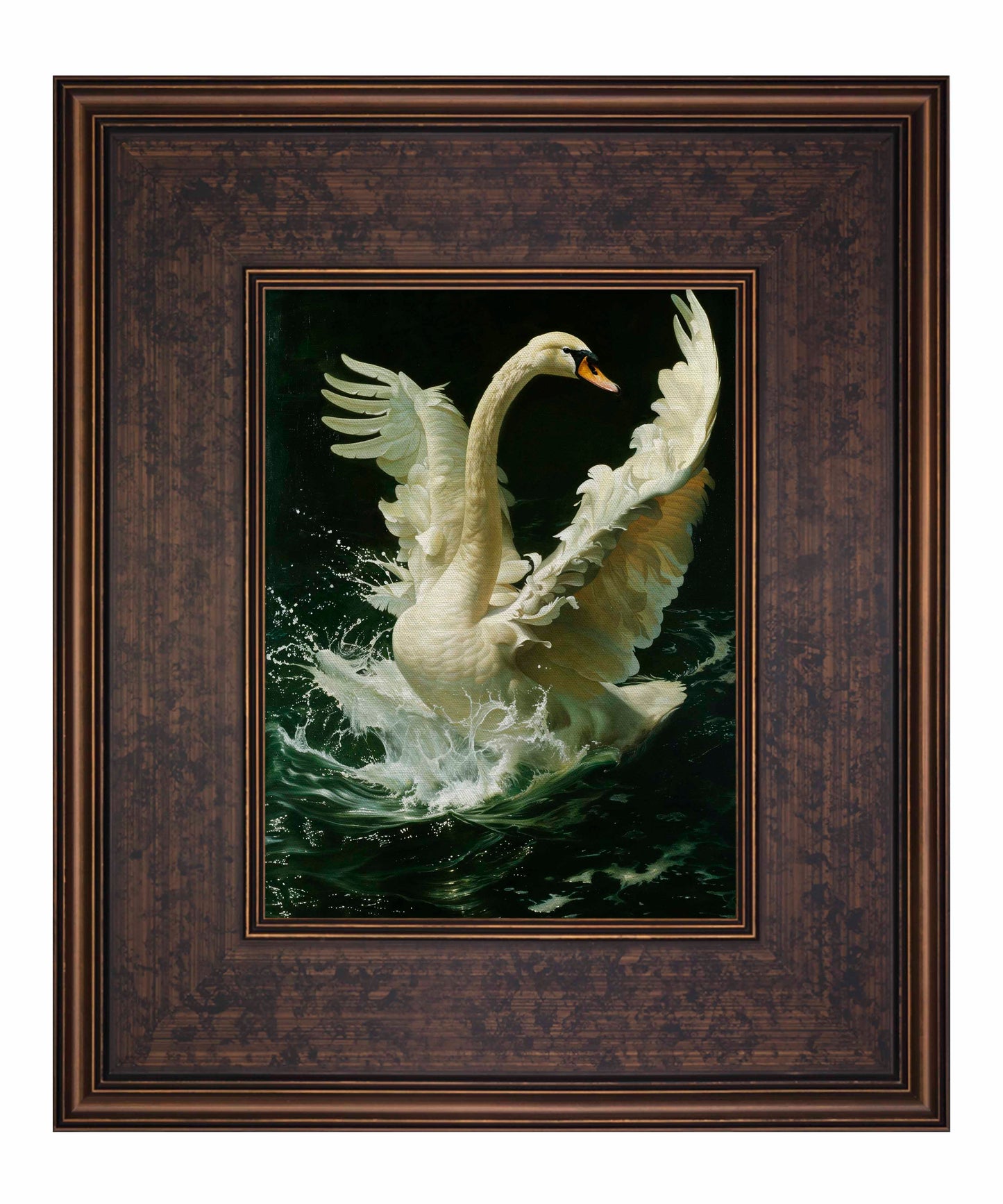 Ethereal Majesty - Swan in Flight - Limited Edition Canvas