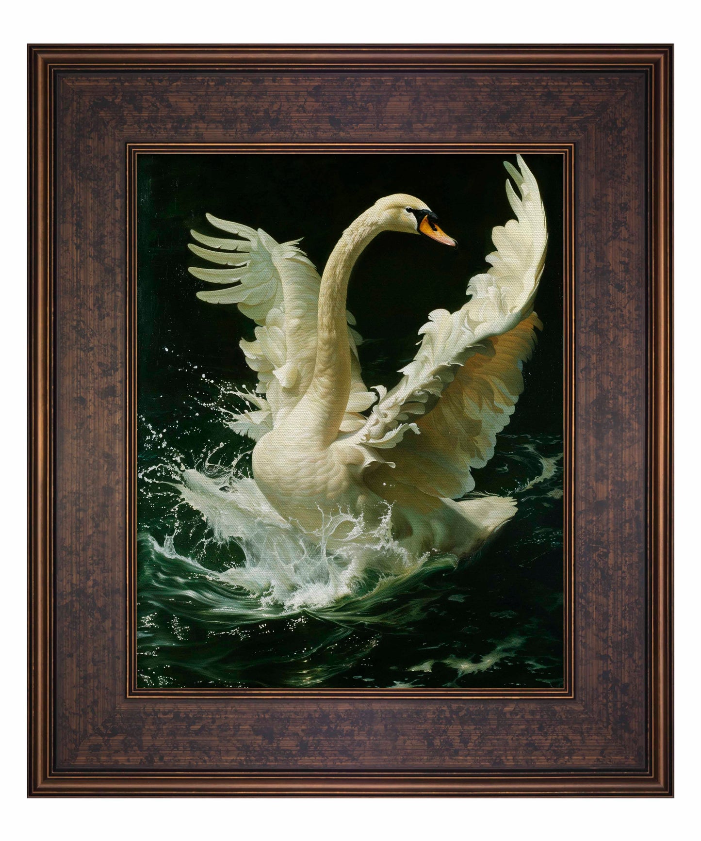 Ethereal Majesty - Swan in Flight - Limited Edition Canvas