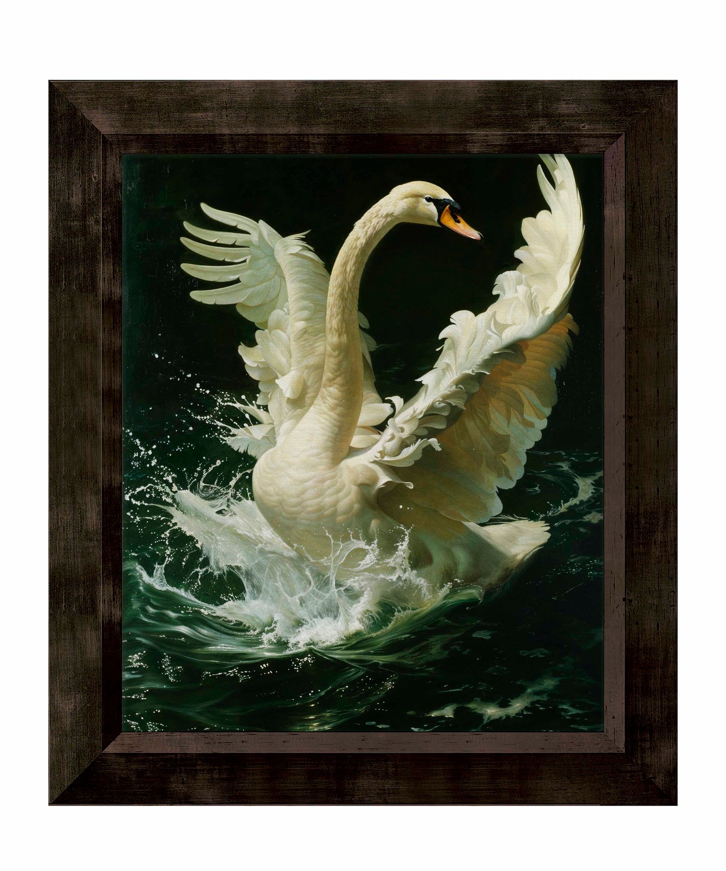 Ethereal Majesty - Swan in Flight - Limited Edition Canvas