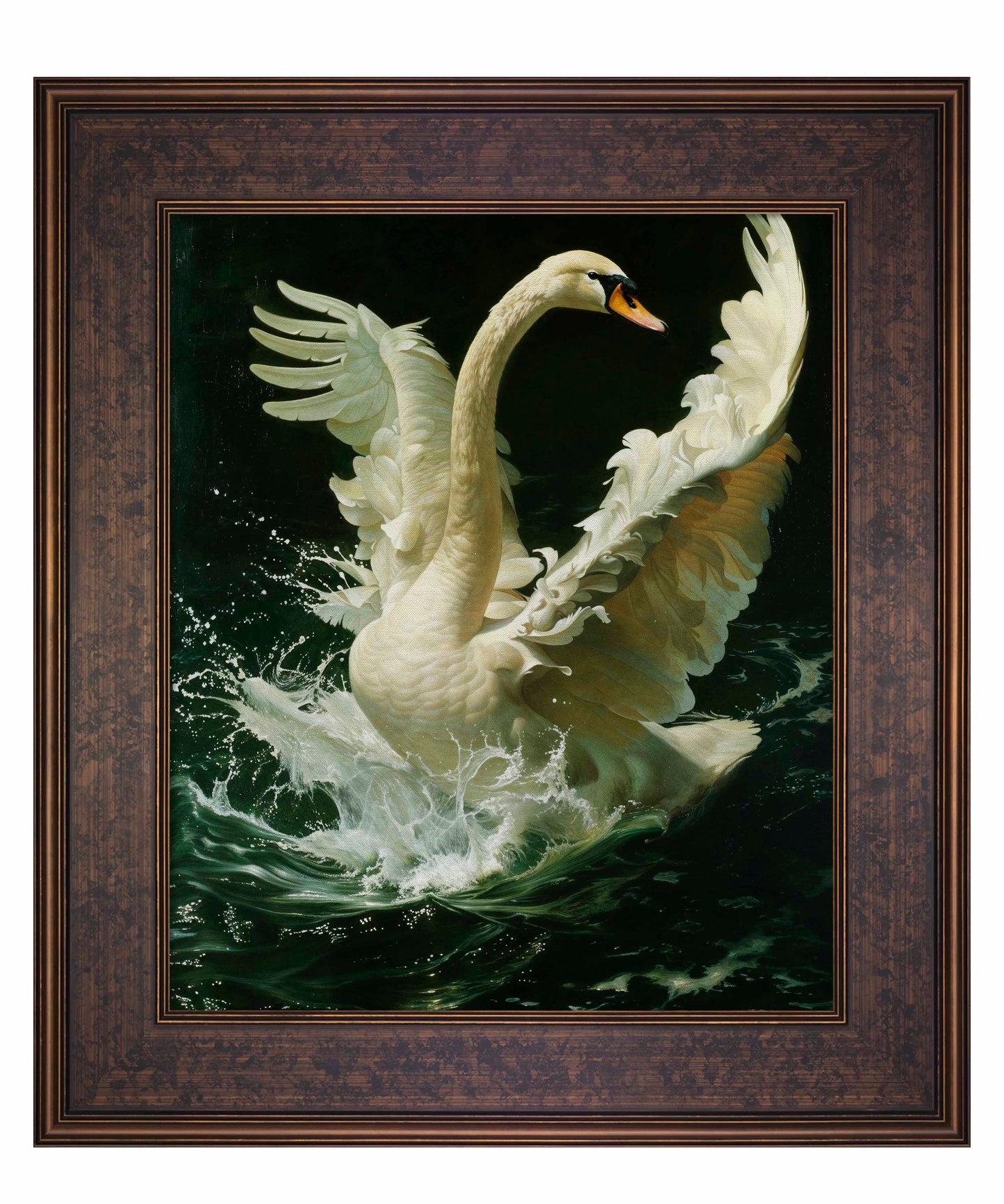 Ethereal Majesty - Swan in Flight - Limited Edition Canvas
