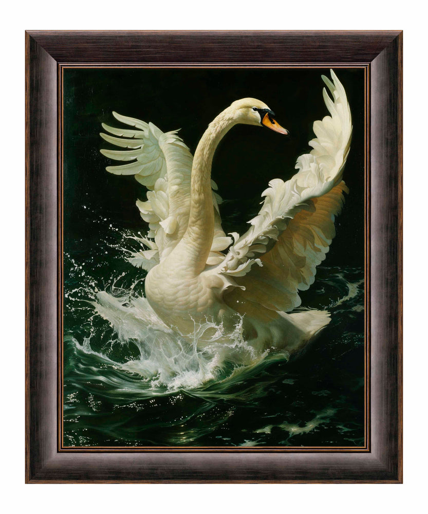 Ethereal Majesty - Swan in Flight - Limited Edition Canvas