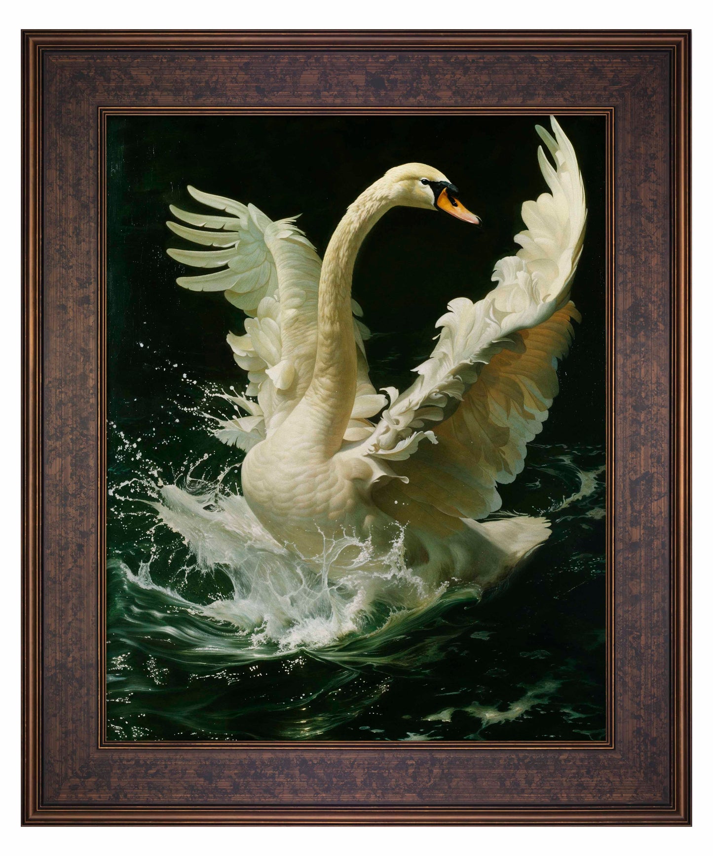 Ethereal Majesty - Swan in Flight - Limited Edition Canvas