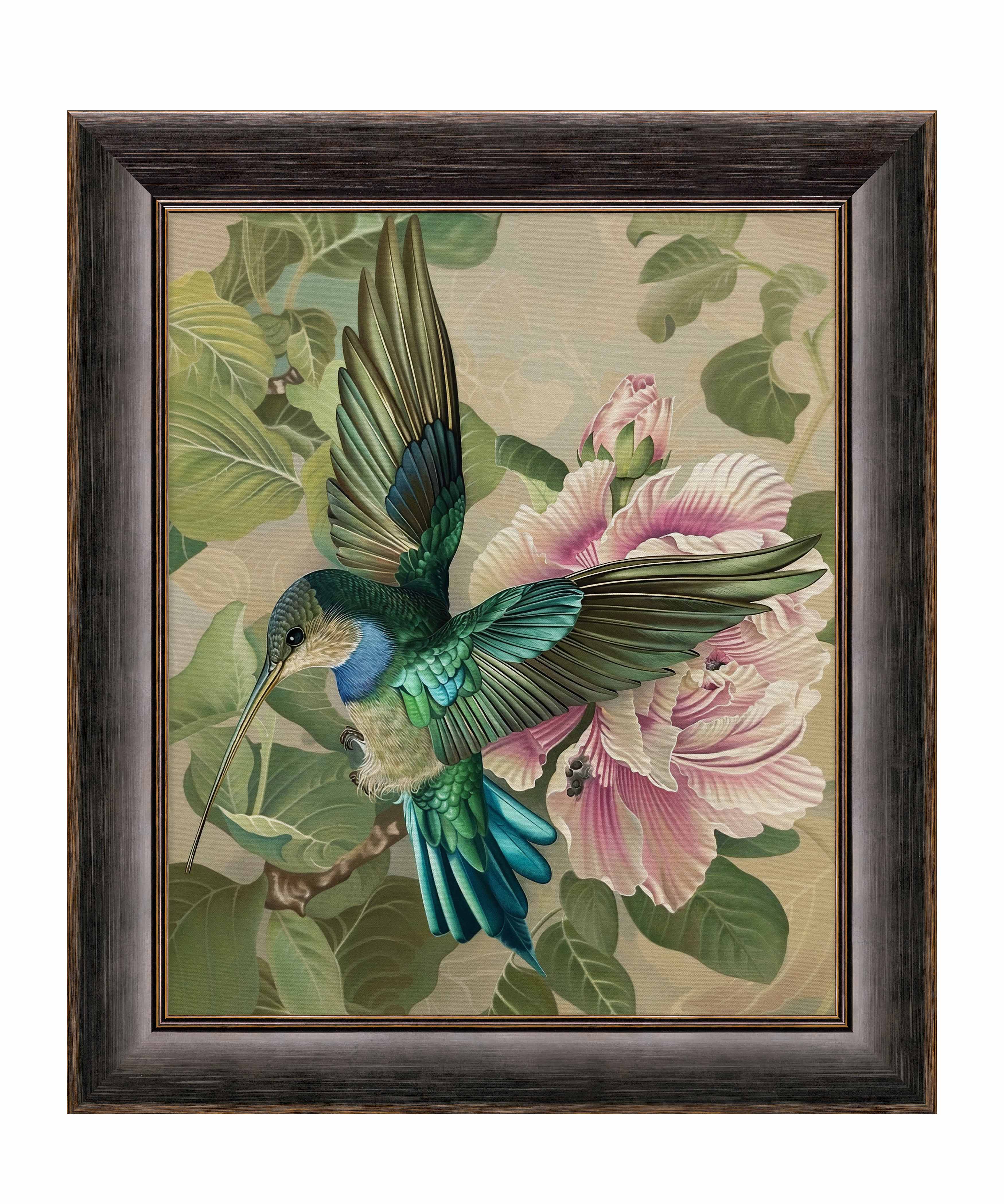 Emerald Flight - Hummingbird Among Hibiscus - Limited Edition