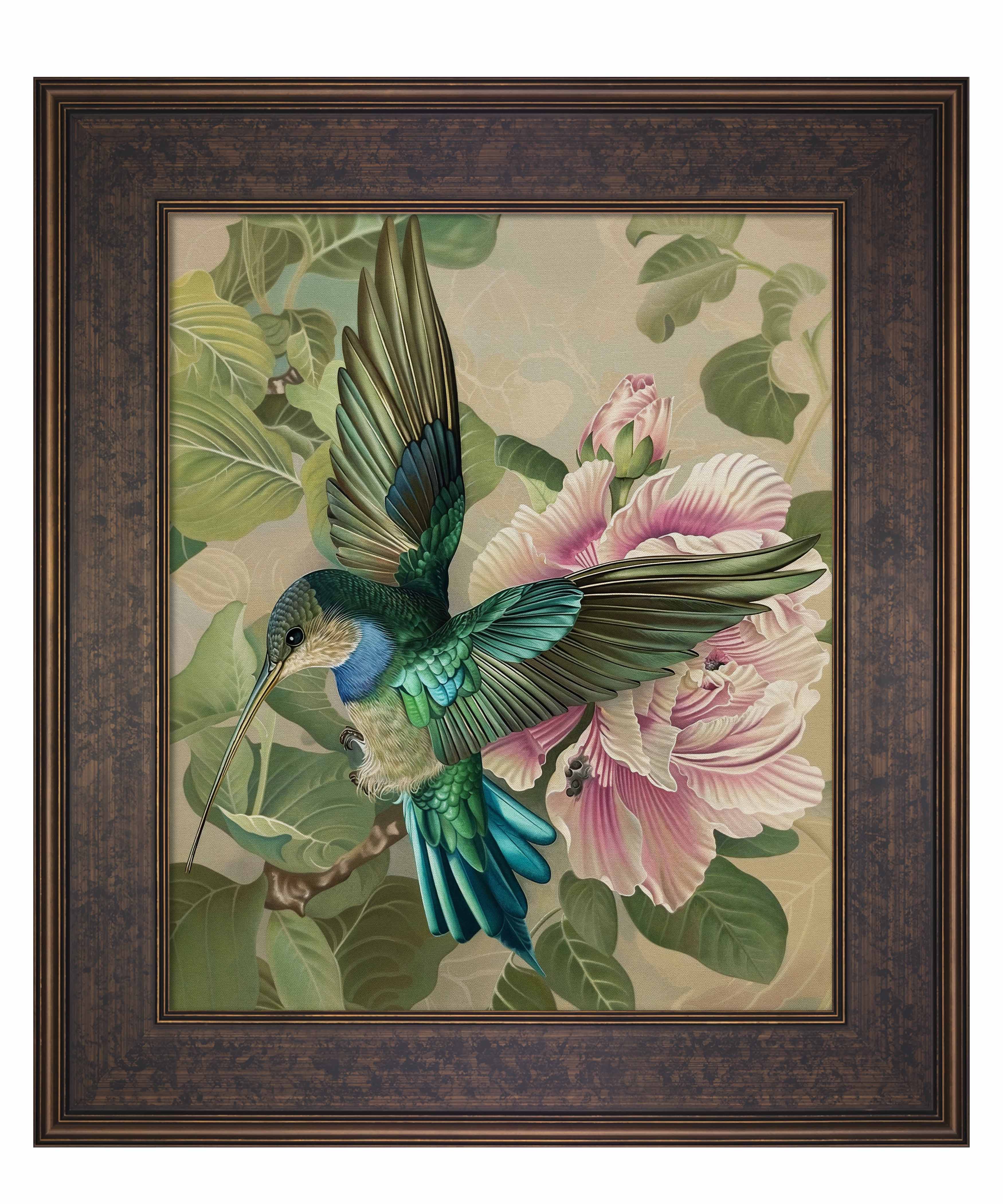 Emerald Flight - Hummingbird Among Hibiscus - Limited Edition