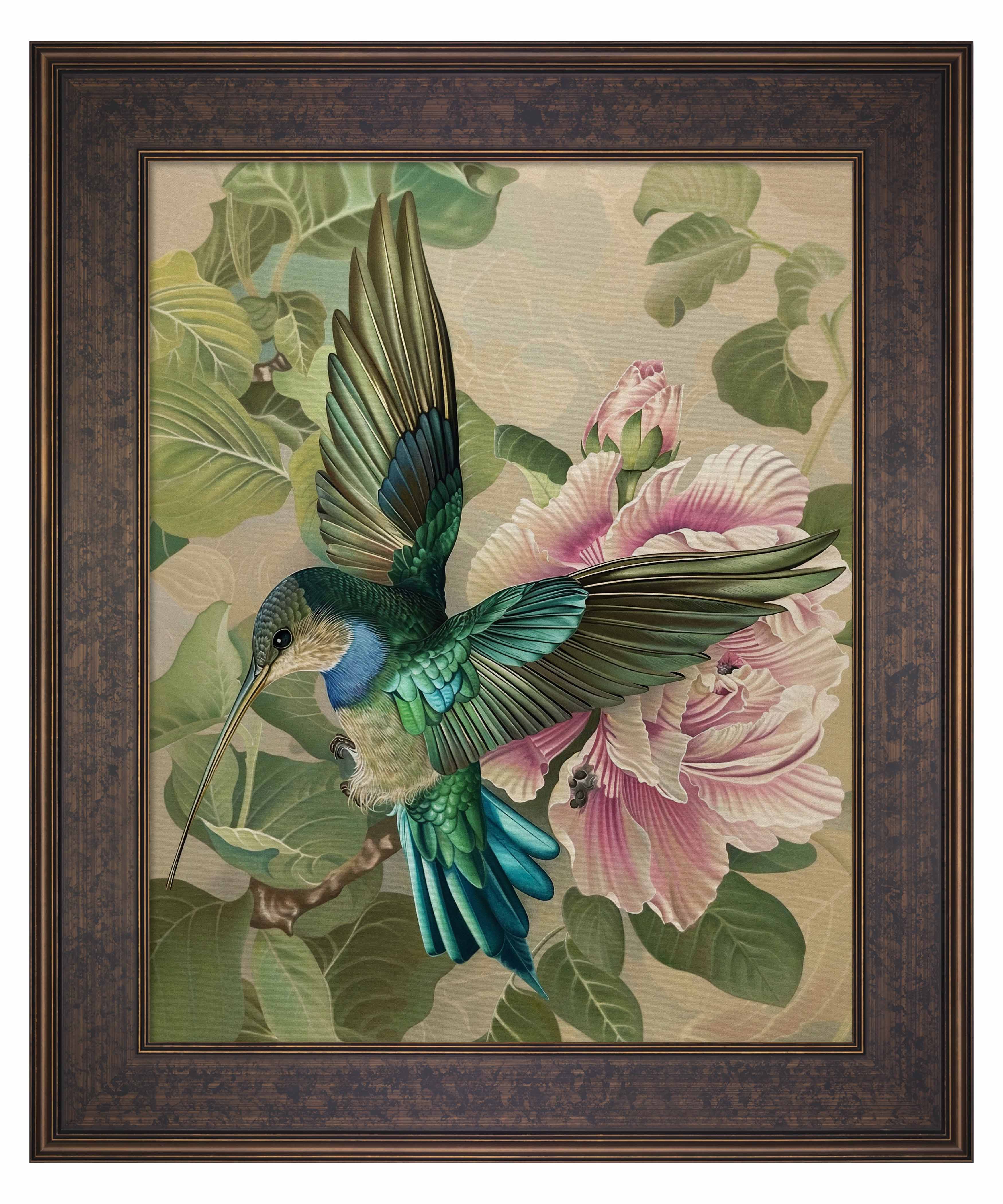 Emerald Flight - Hummingbird Among Hibiscus - Limited Edition