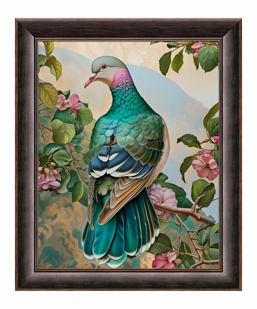 Verdant Splendor - Dove Amidst Blossoms - Limited Edition Canvas