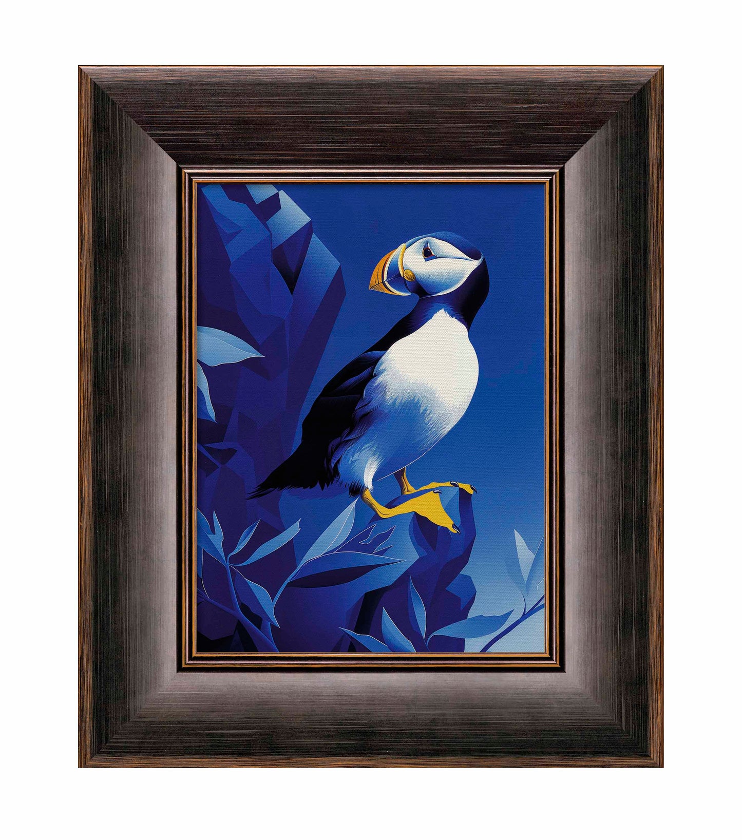 Arctic Sentinel - Puffin on Rocky Cliff - Limited Edition Canvas