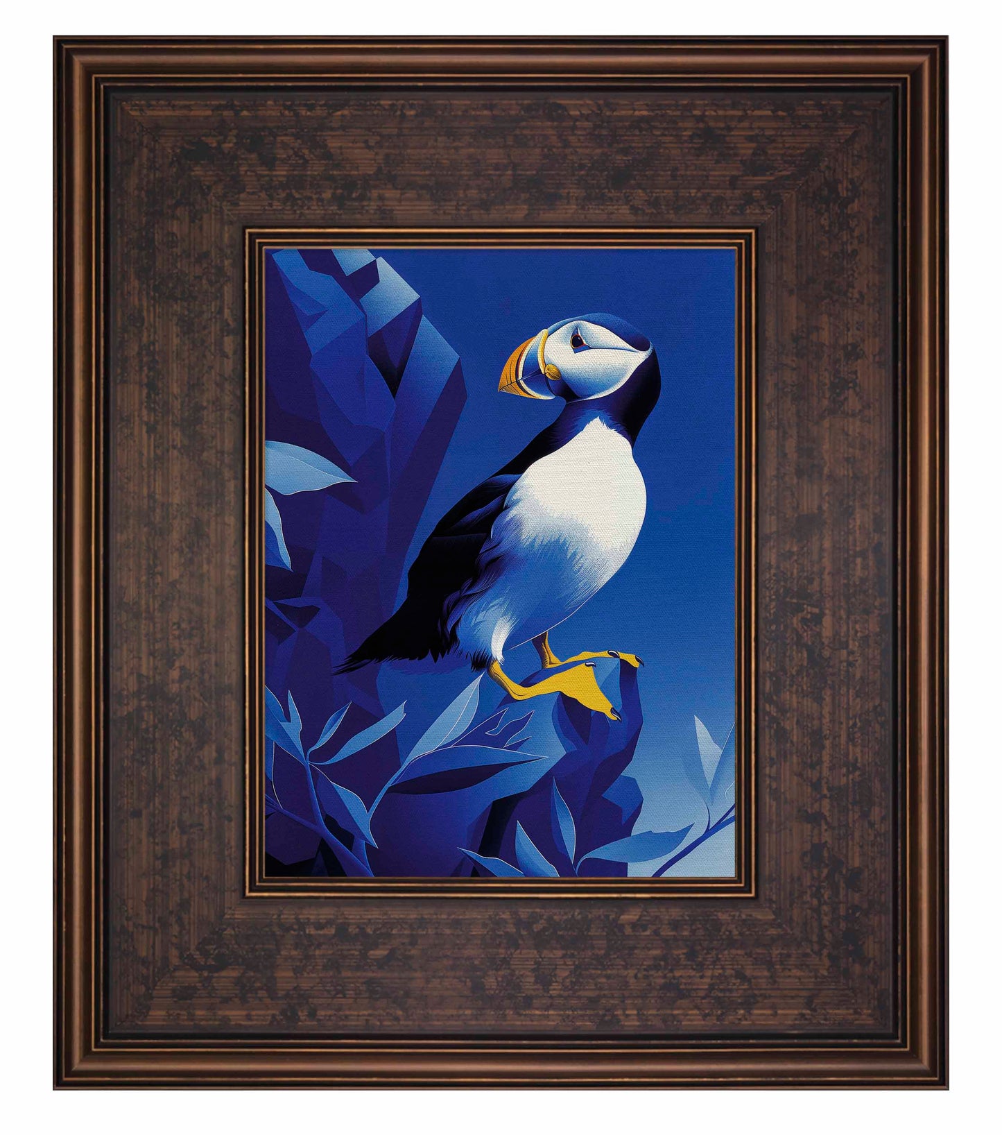 Arctic Sentinel - Puffin on Rocky Cliff - Limited Edition Canvas