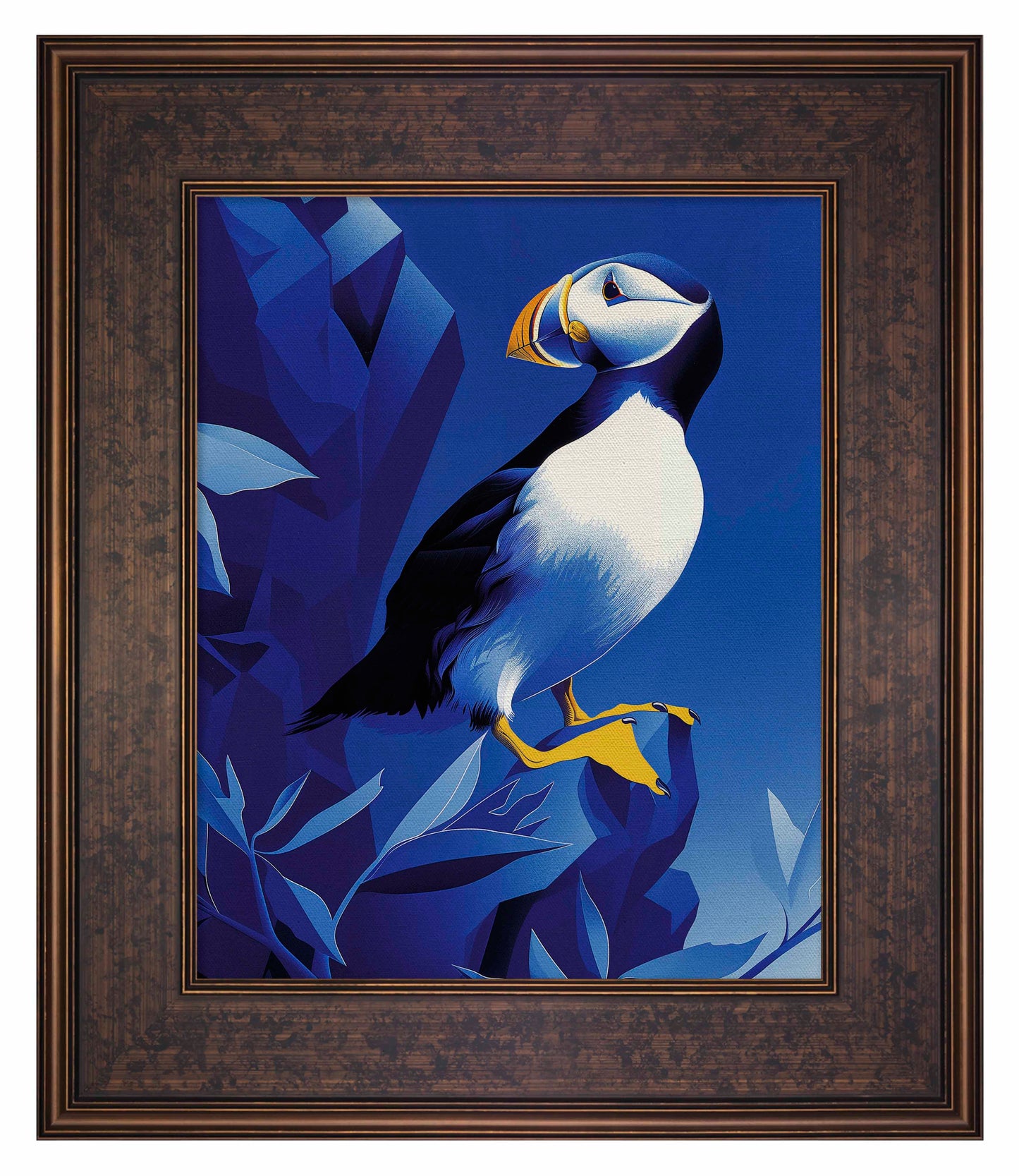Arctic Sentinel - Puffin on Rocky Cliff - Limited Edition Canvas
