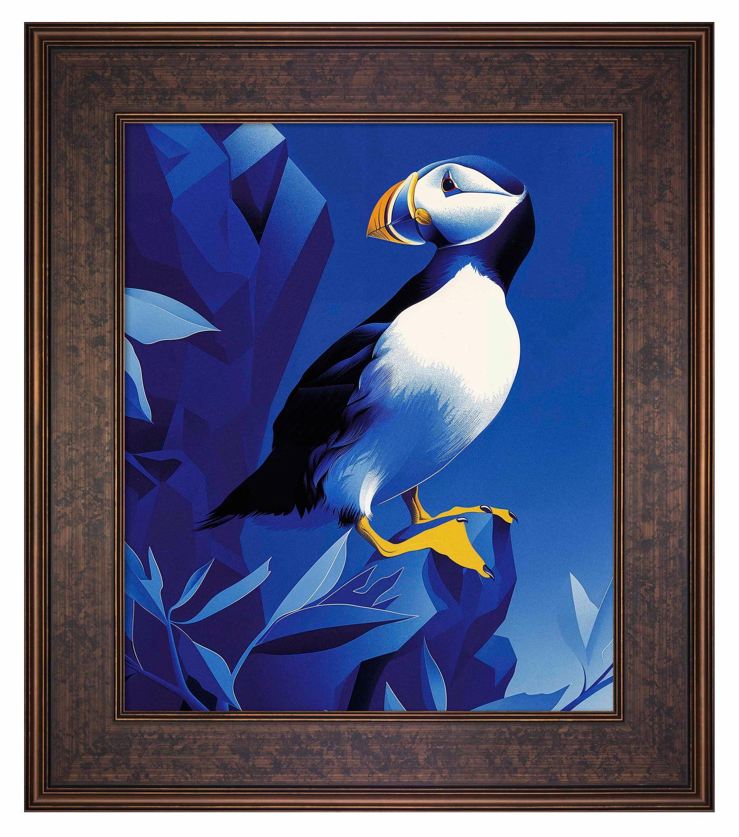 Arctic Sentinel - Puffin on Rocky Cliff - Limited Edition Canvas