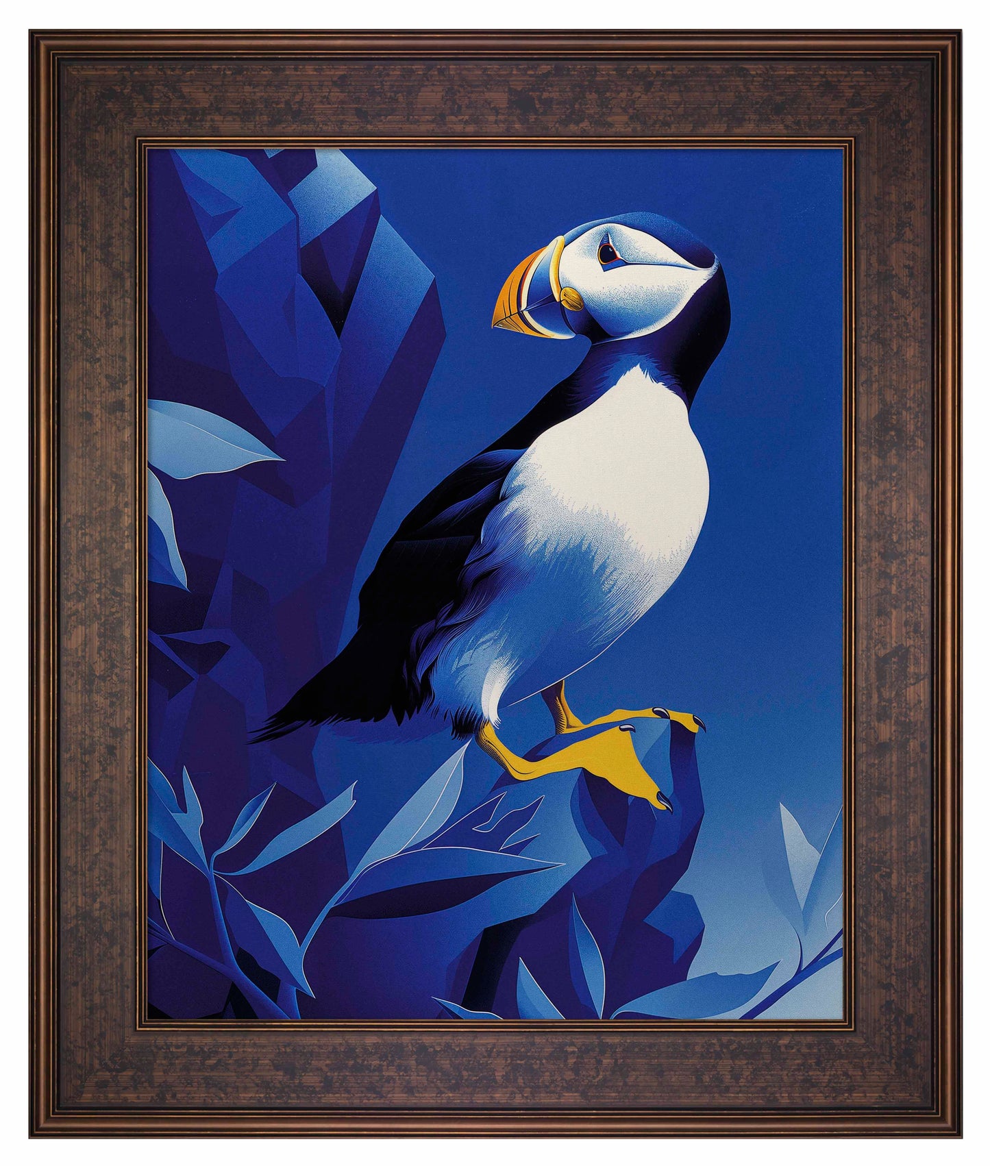 Arctic Sentinel - Puffin on Rocky Cliff - Limited Edition Canvas