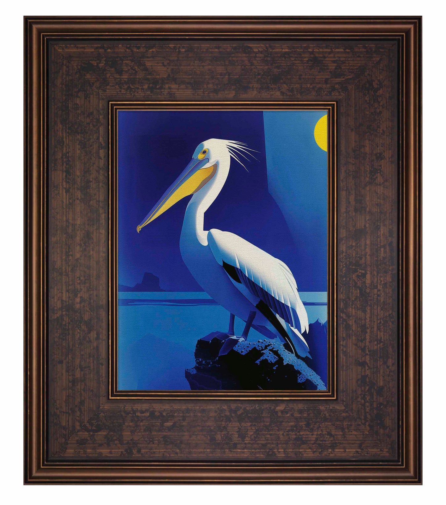 Moonlit Majesty - Pelican by the Sea - Limited Edition Canvas