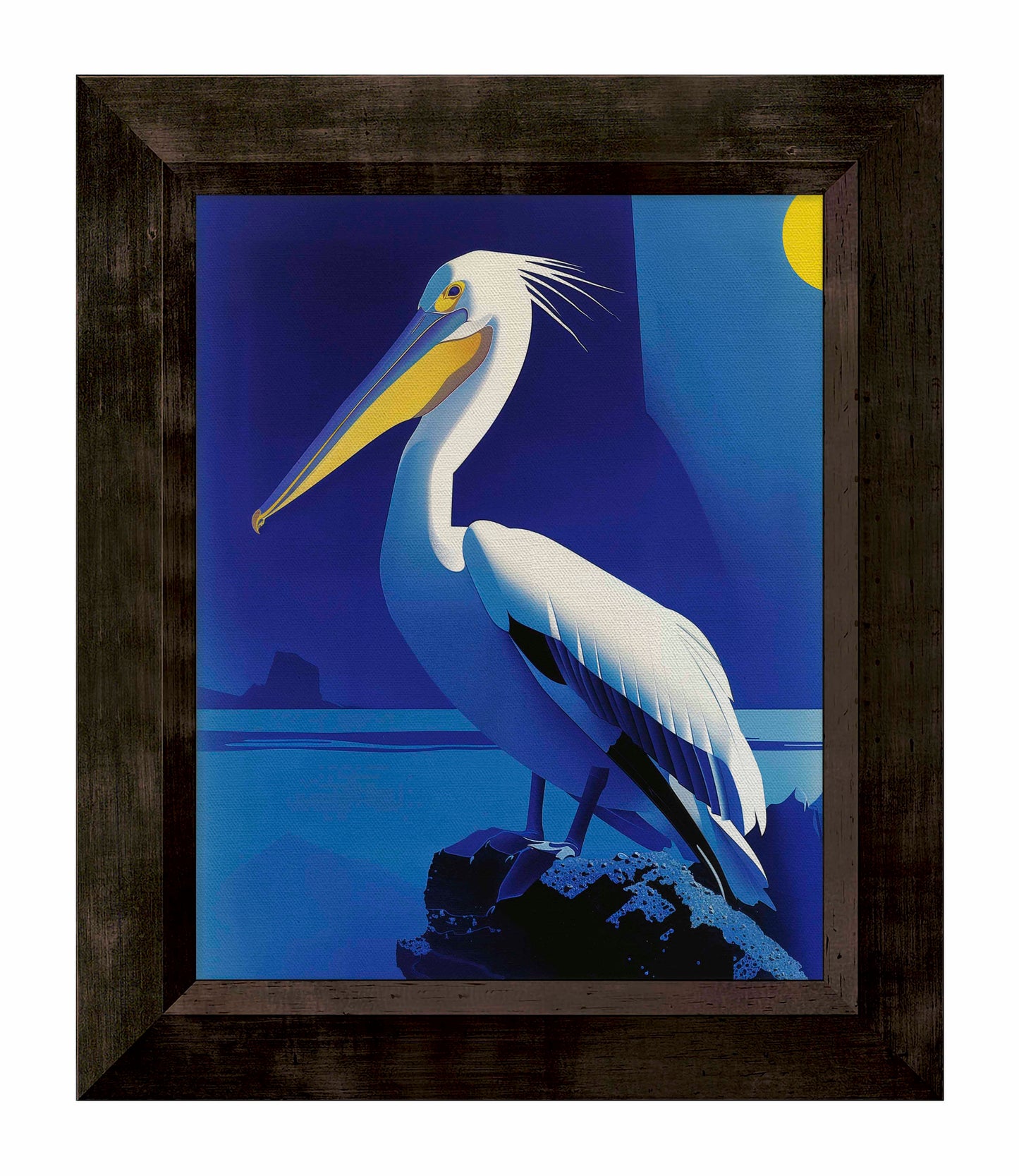 Moonlit Majesty - Pelican by the Sea - Limited Edition Canvas