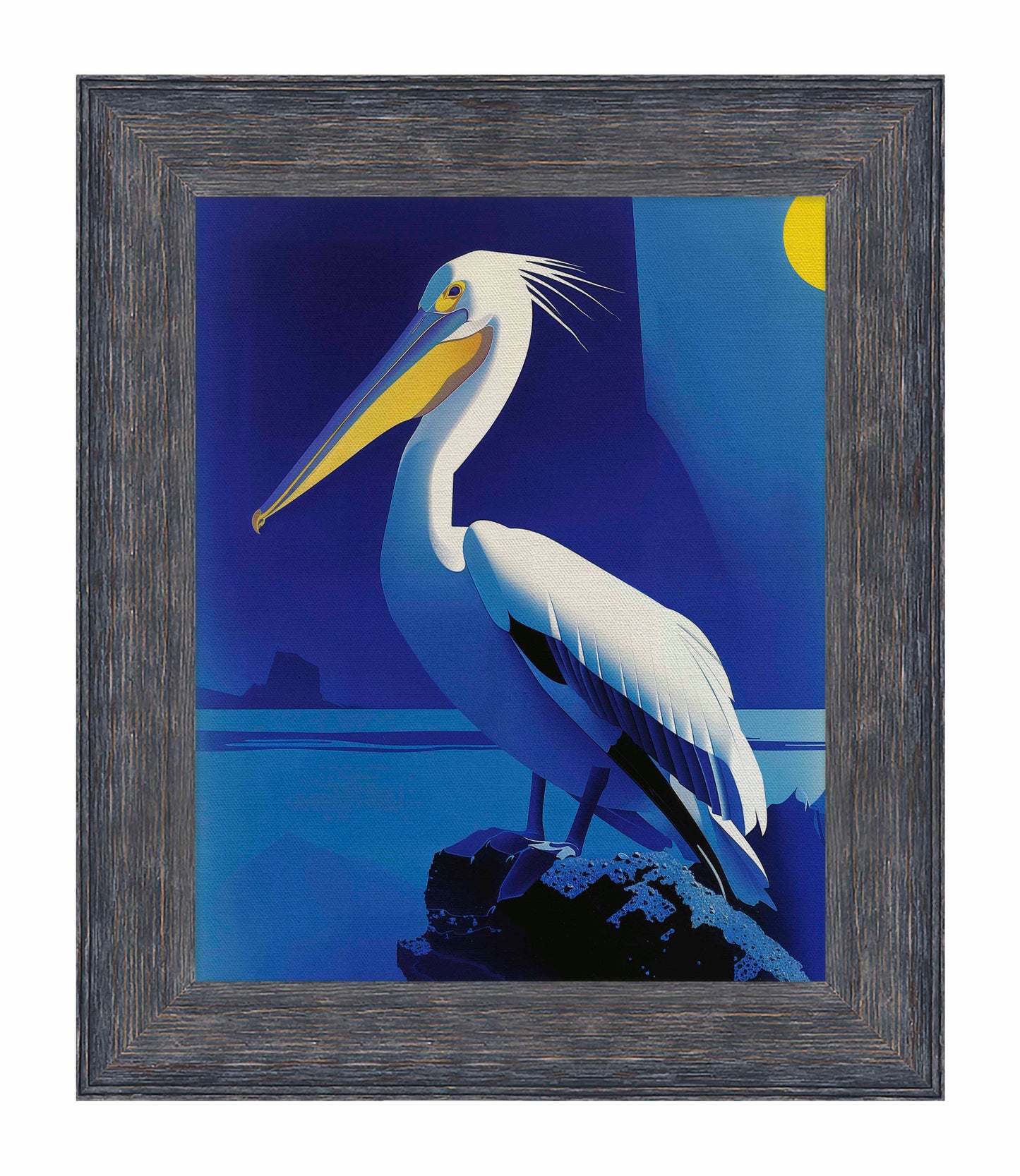 Moonlit Majesty - Pelican by the Sea - Limited Edition Canvas