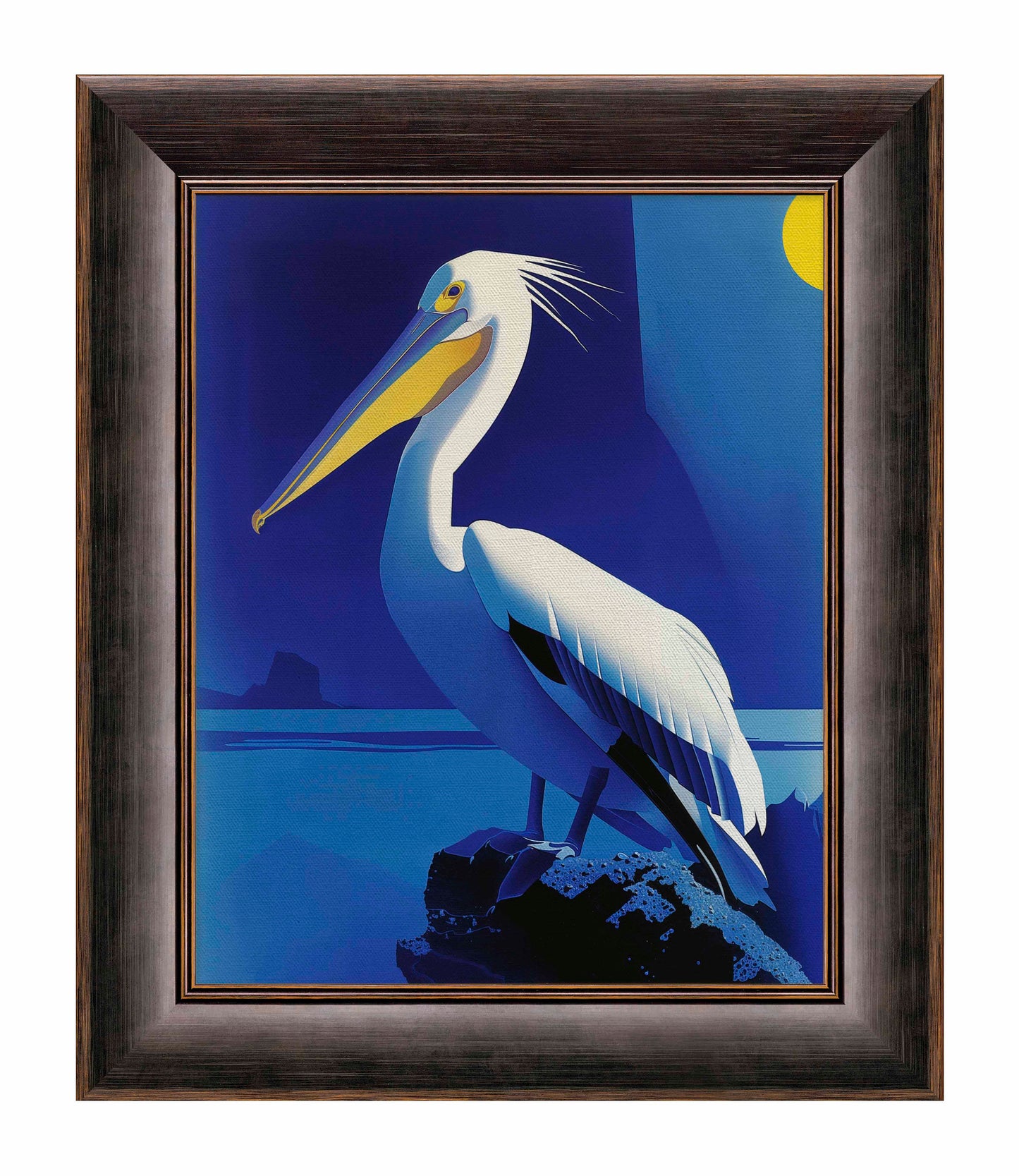 Moonlit Majesty - Pelican by the Sea - Limited Edition Canvas