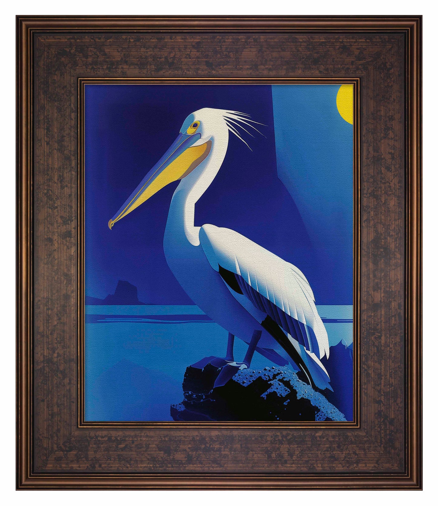 Moonlit Majesty - Pelican by the Sea - Limited Edition Canvas