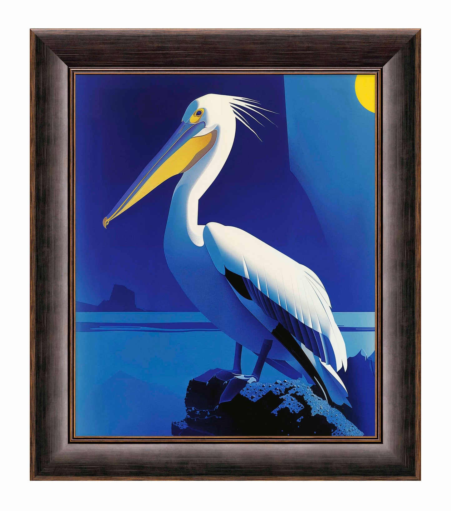 Moonlit Majesty - Pelican by the Sea - Limited Edition Canvas